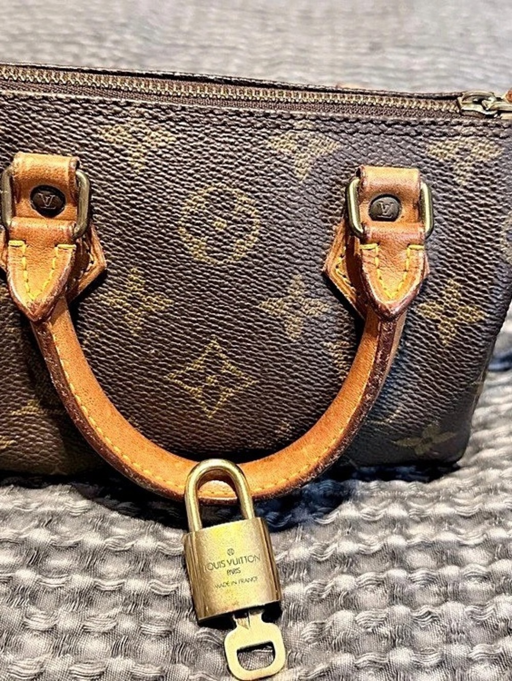 Louis Vuitton Speedy Nano Monogram Mini Bag in Brown